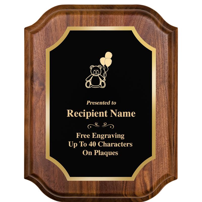 7" X 9" WALNUT LIFETIME PLQ