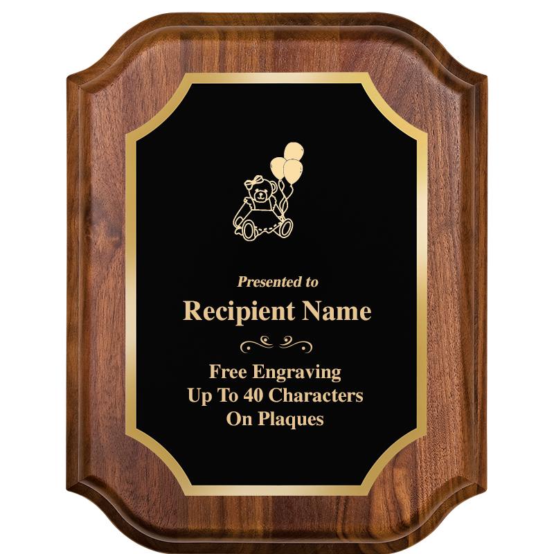 7" X 9" WALNUT LIFETIME PLQ