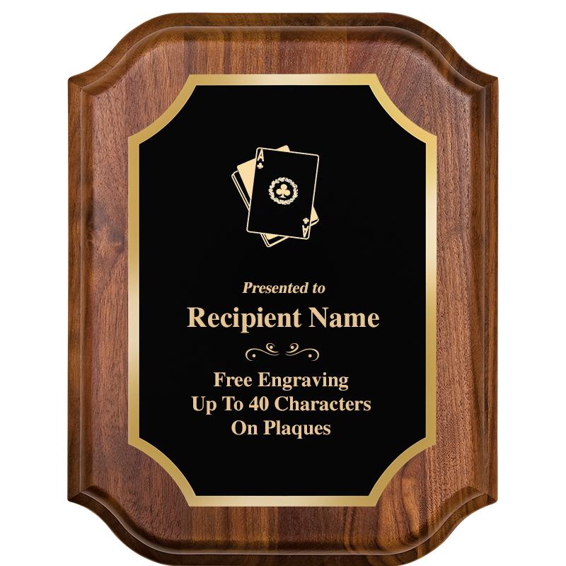 7" X 9" WALNUT LIFETIME PLQ