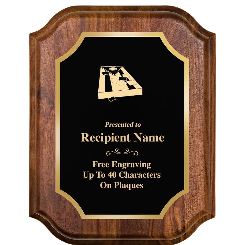 7" X 9" WALNUT LIFETIME PLQ