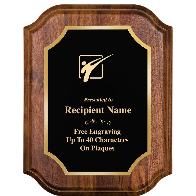 7" X 9" WALNUT LIFETIME PLQ