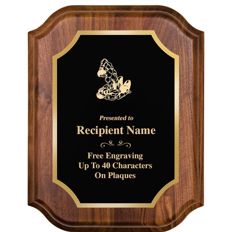 7" X 9" WALNUT LIFETIME PLQ