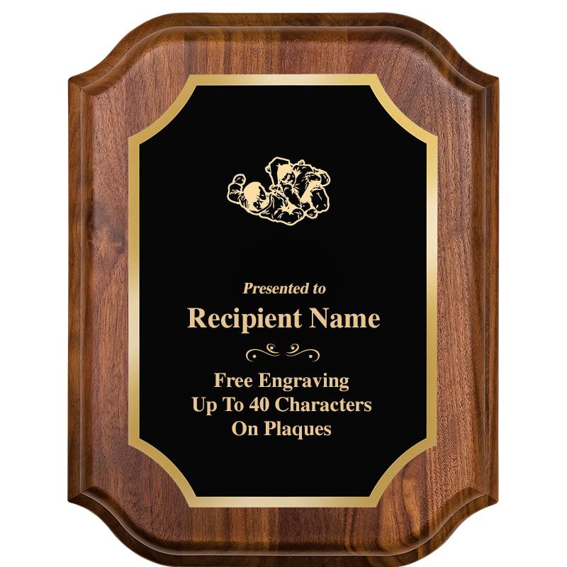 7" X 9" WALNUT LIFETIME PLQ