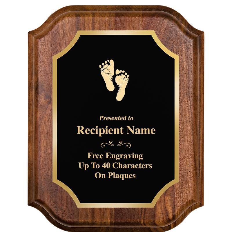 7" X 9" WALNUT LIFETIME PLQ