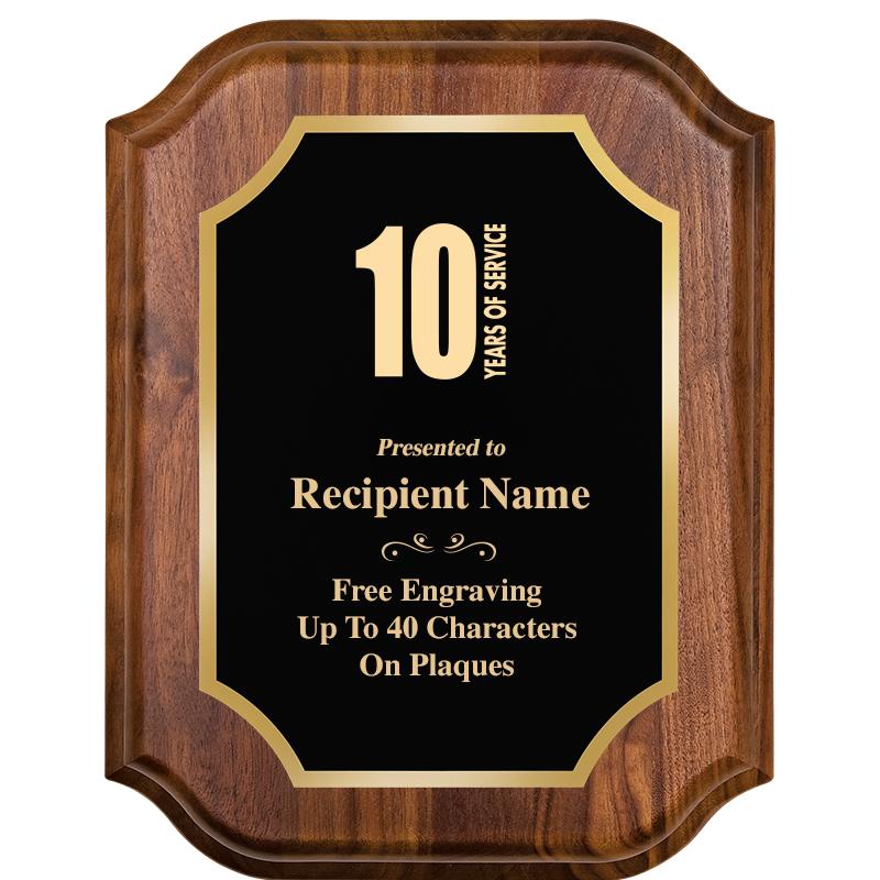 7" X 9" WALNUT LIFETIME PLQ