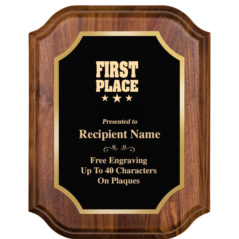 7" X 9" WALNUT LIFETIME PLQ