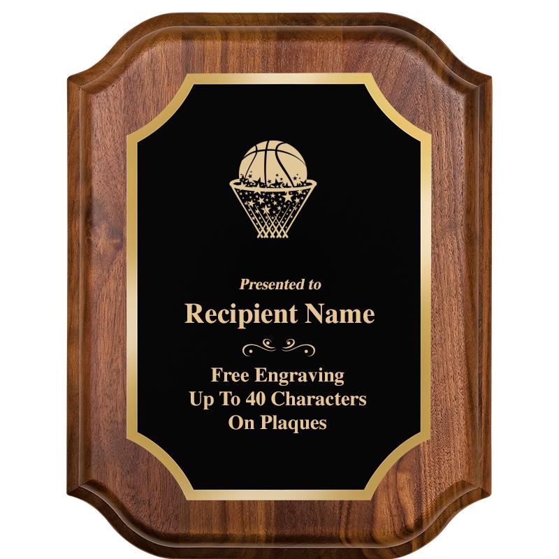 7" X 9" WALNUT LIFETIME PLQ