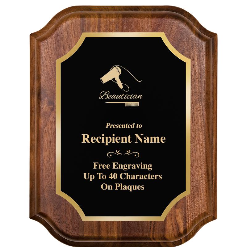 7" X 9" WALNUT LIFETIME PLQ