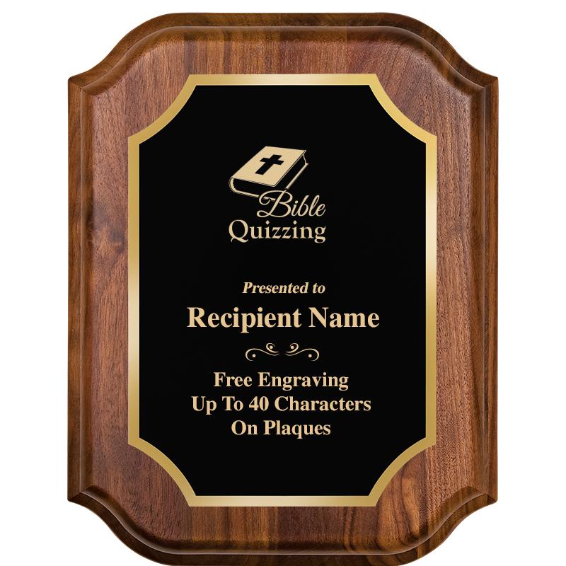 7" X 9" WALNUT LIFETIME PLQ