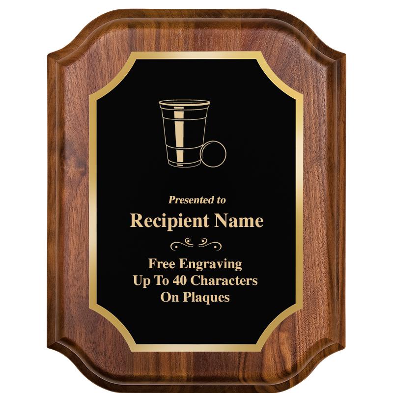 7" X 9" WALNUT LIFETIME PLQ