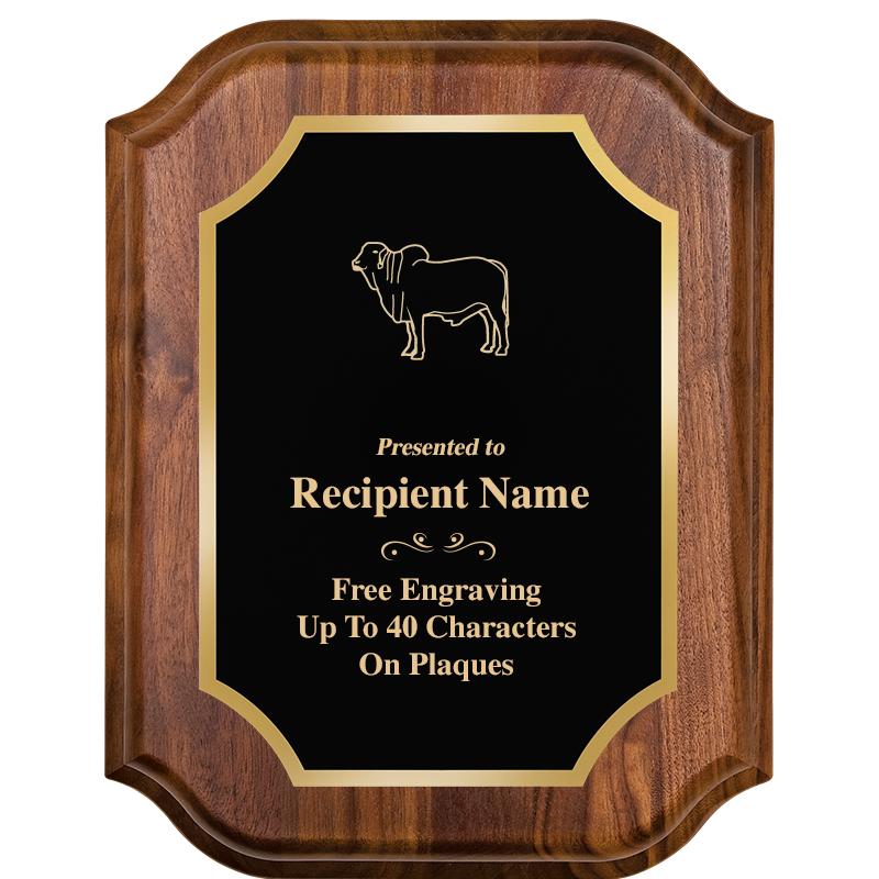 7" X 9" WALNUT LIFETIME PLQ