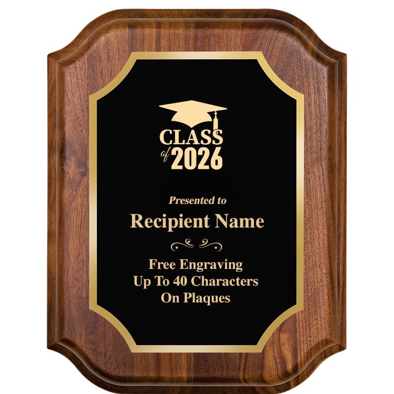 7" X 9" WALNUT LIFETIME PLQ