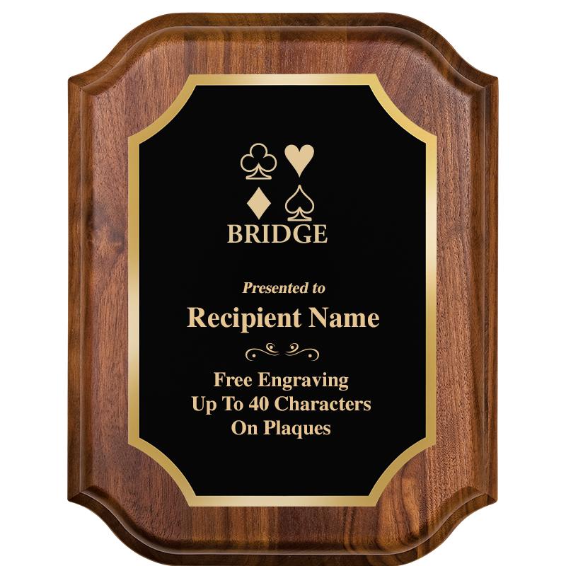 7" X 9" WALNUT LIFETIME PLQ