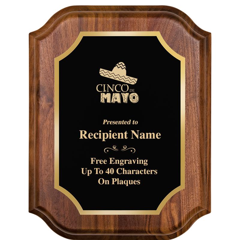 7" X 9" WALNUT LIFETIME PLQ