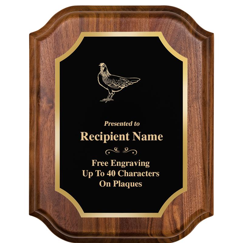 7" X 9" WALNUT LIFETIME PLQ