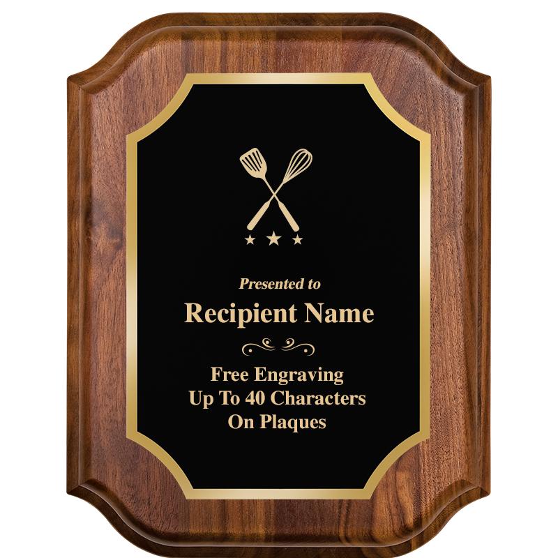 7" X 9" WALNUT LIFETIME PLQ