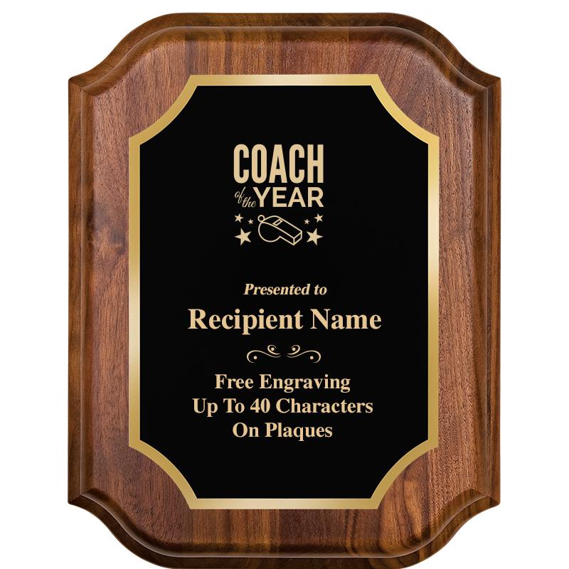 7" X 9" WALNUT LIFETIME PLQ