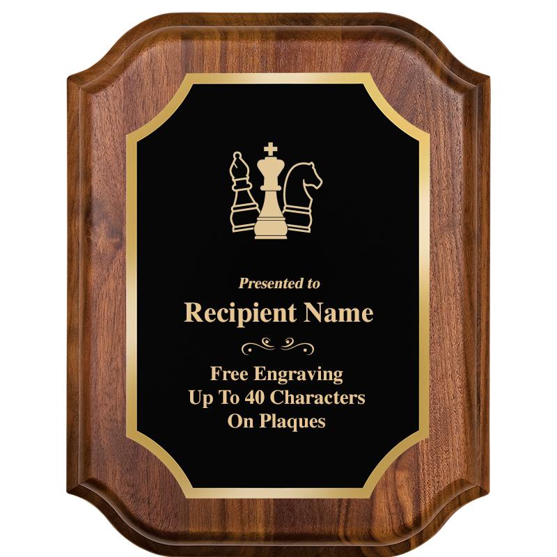 7" X 9" WALNUT LIFETIME PLQ