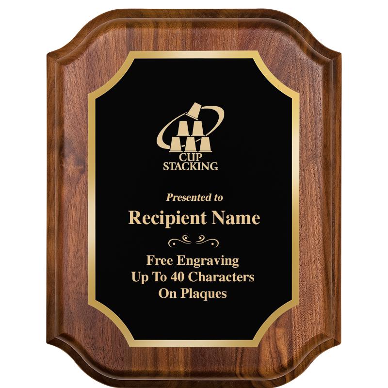 7" X 9" WALNUT LIFETIME PLQ