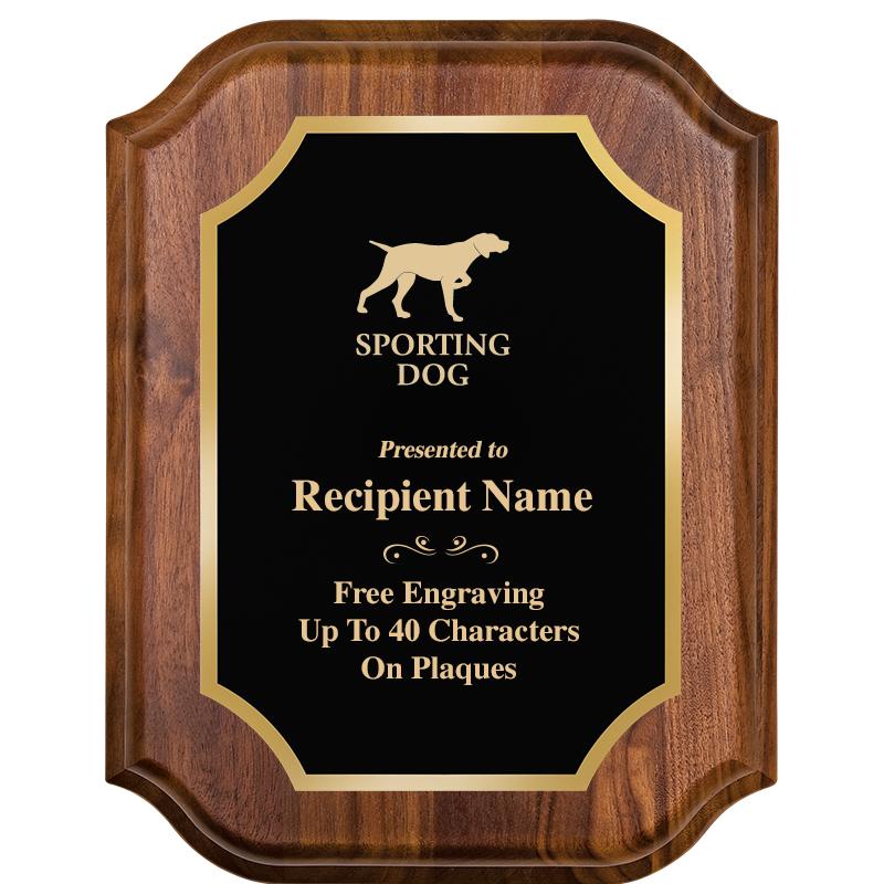 7" X 9" WALNUT LIFETIME PLQ