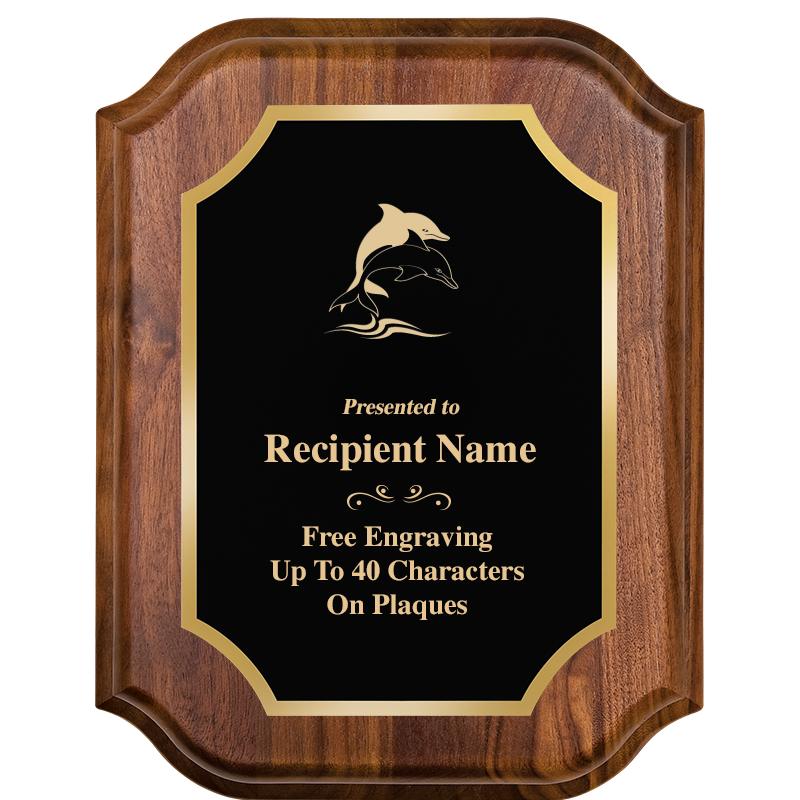 7" X 9" WALNUT LIFETIME PLQ