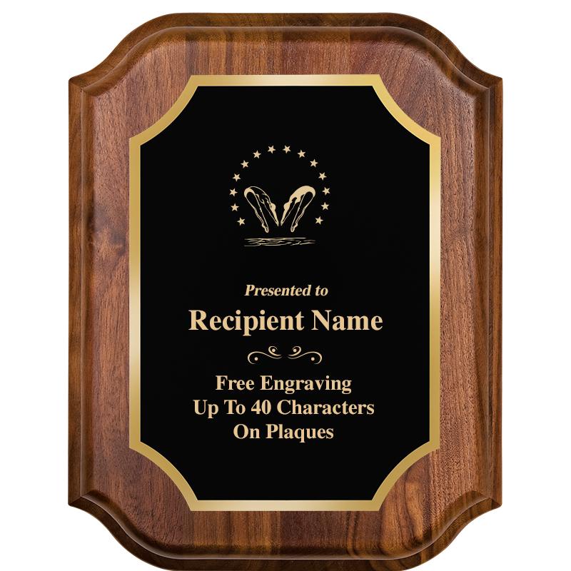 7" X 9" WALNUT LIFETIME PLQ