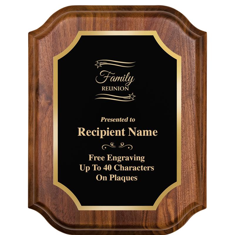 7" X 9" WALNUT LIFETIME PLQ