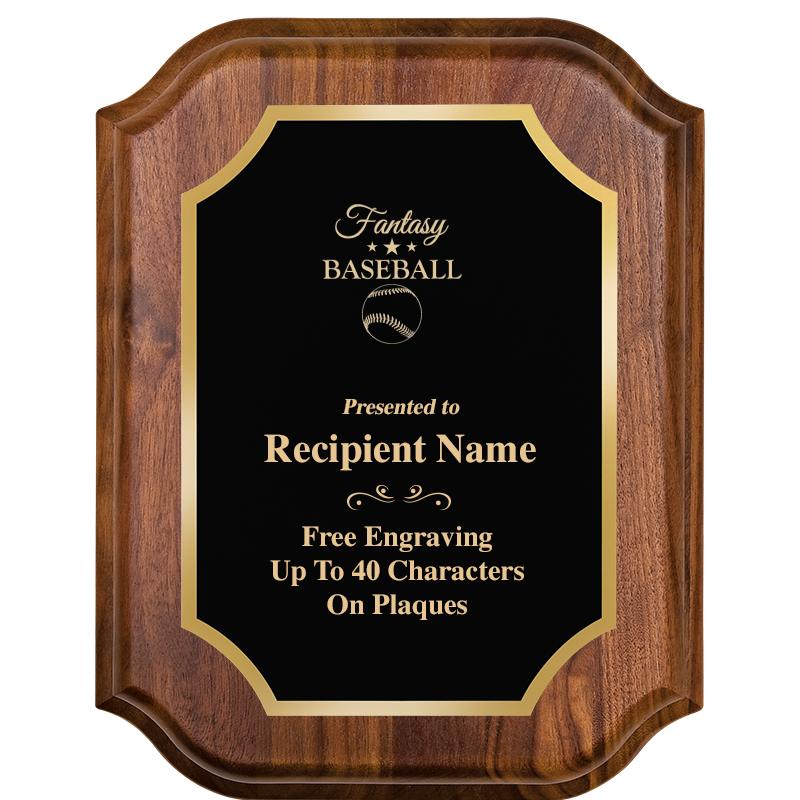 7" X 9" WALNUT LIFETIME PLQ