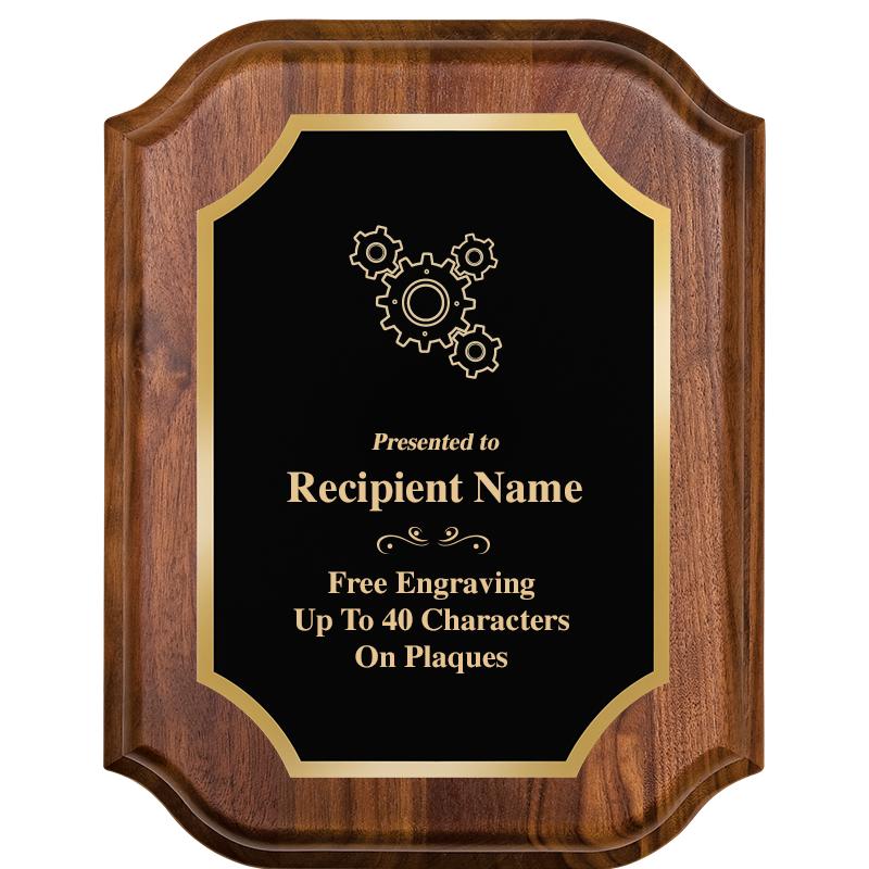 7" X 9" WALNUT LIFETIME PLQ