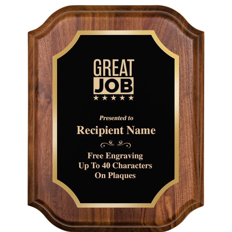 7" X 9" WALNUT LIFETIME PLQ