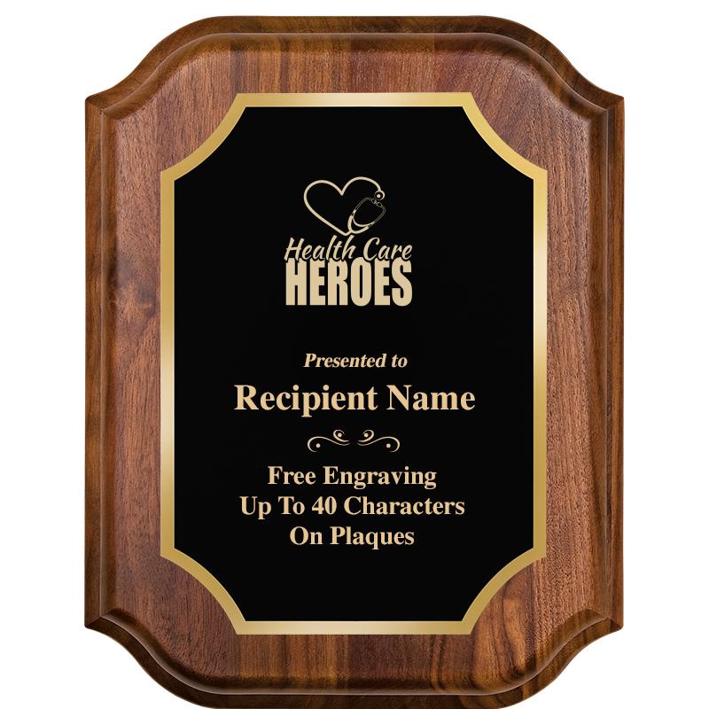 7" X 9" WALNUT LIFETIME PLQ