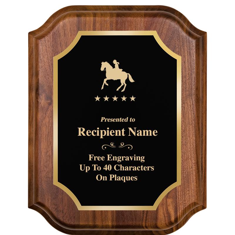 7" X 9" WALNUT LIFETIME PLQ