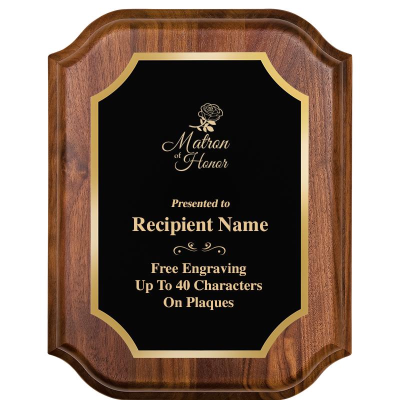 7" X 9" WALNUT LIFETIME PLQ