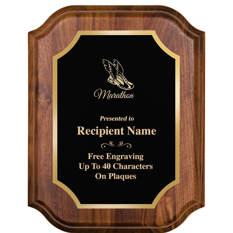 7" X 9" WALNUT LIFETIME PLQ