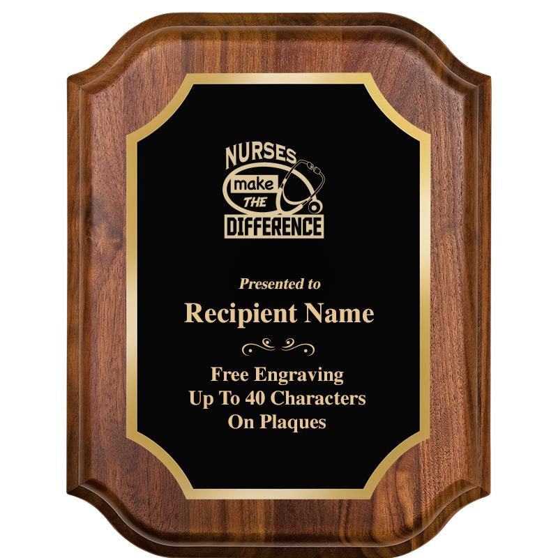 7" X 9" WALNUT LIFETIME PLQ