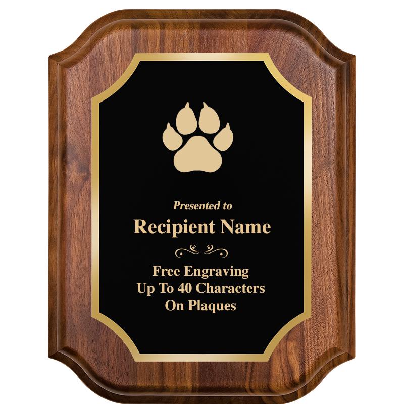 7" X 9" WALNUT LIFETIME PLQ