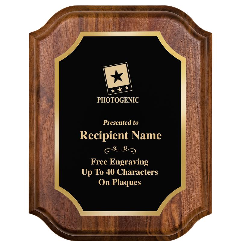 7" X 9" WALNUT LIFETIME PLQ