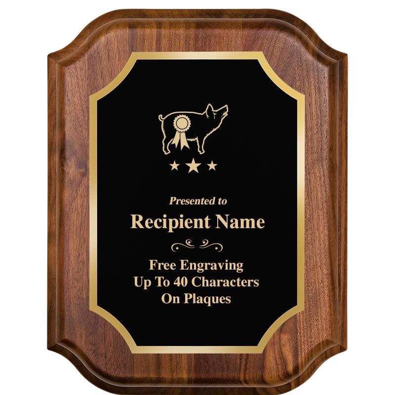 7" X 9" WALNUT LIFETIME PLQ