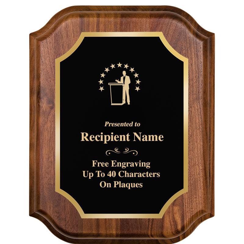 7" X 9" WALNUT LIFETIME PLQ