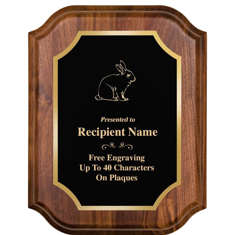 7" X 9" WALNUT LIFETIME PLQ