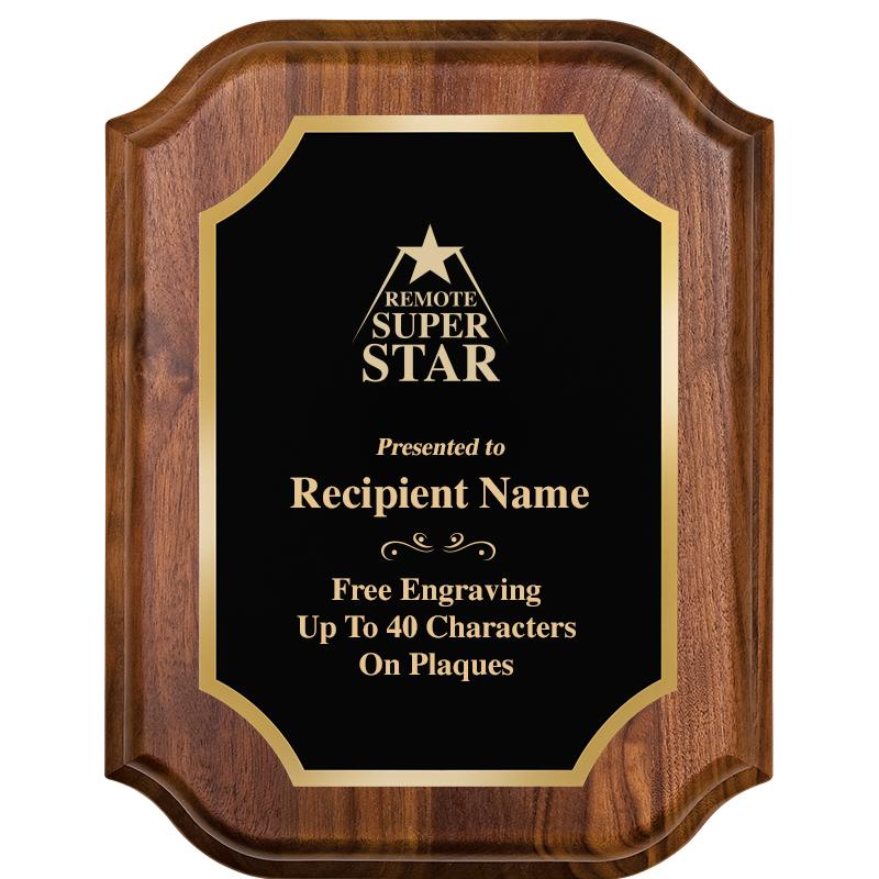 7" X 9" WALNUT LIFETIME PLQ