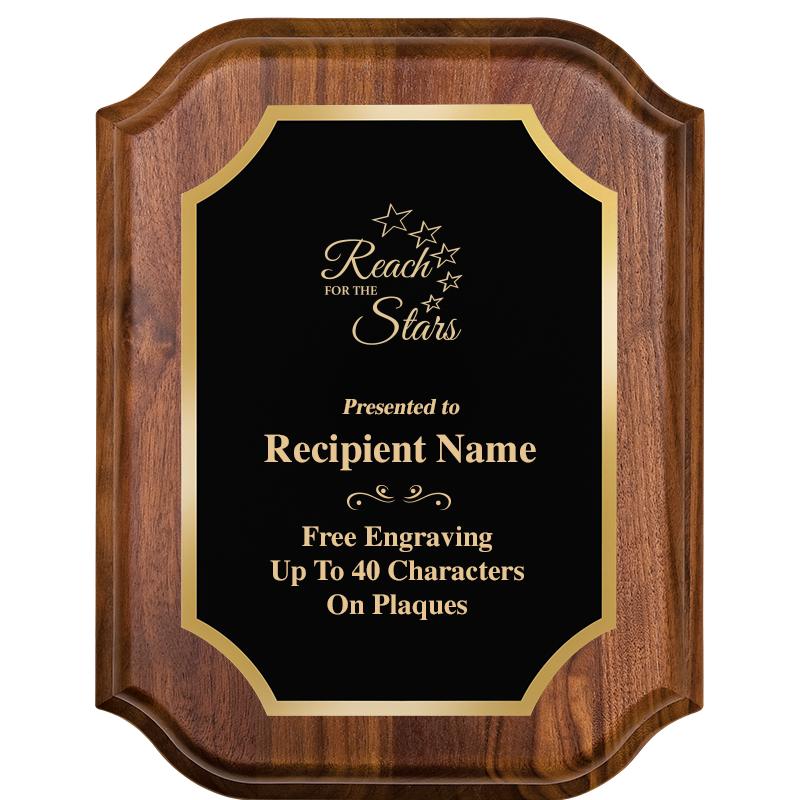 7" X 9" WALNUT LIFETIME PLQ