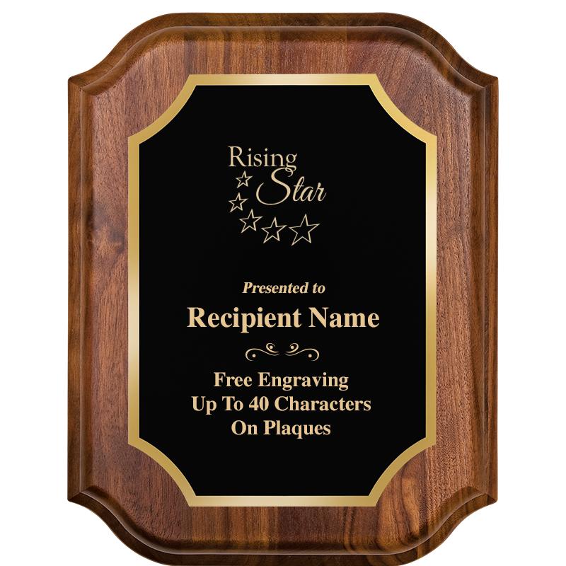 7" X 9" WALNUT LIFETIME PLQ