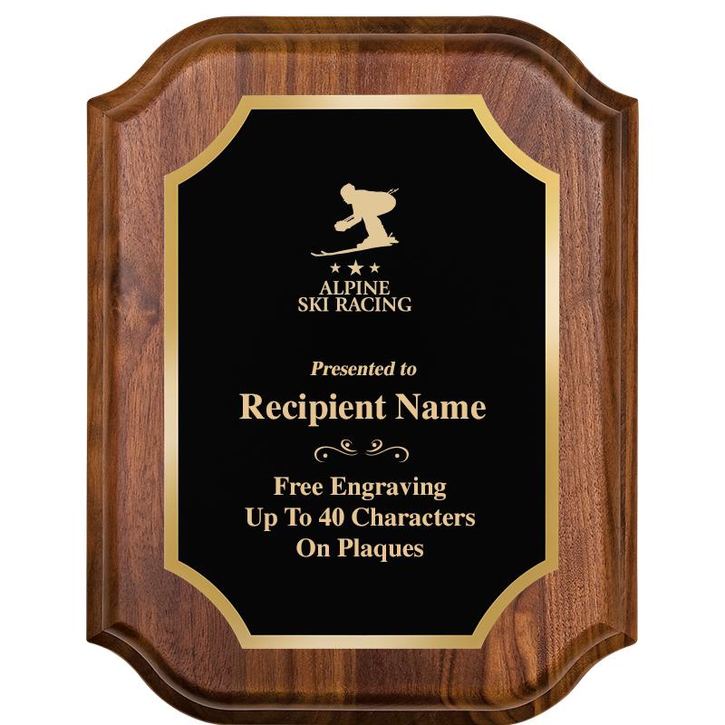 7" X 9" WALNUT LIFETIME PLQ