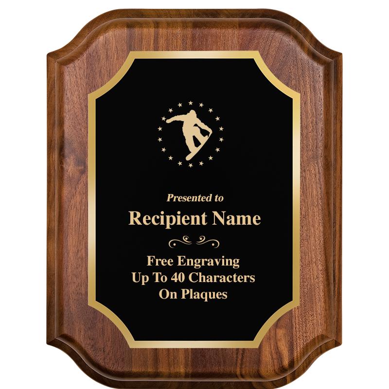 7" X 9" WALNUT LIFETIME PLQ