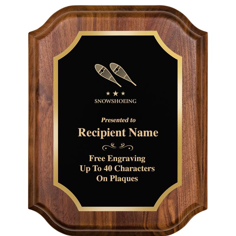 7" X 9" WALNUT LIFETIME PLQ