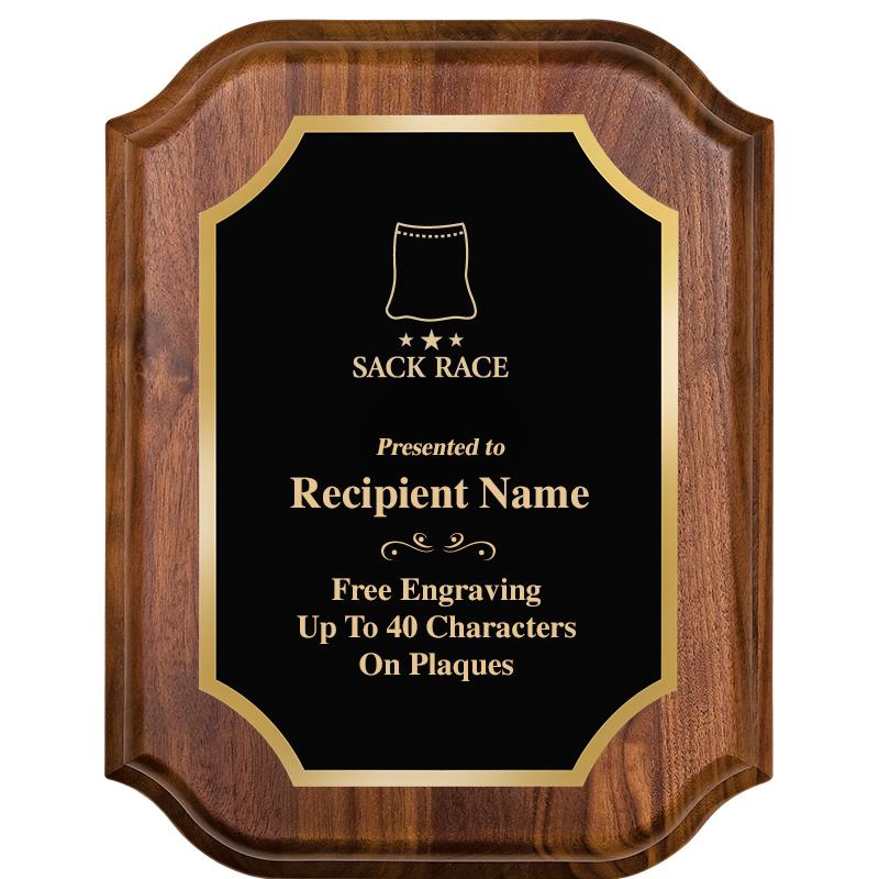 7" X 9" WALNUT LIFETIME PLQ