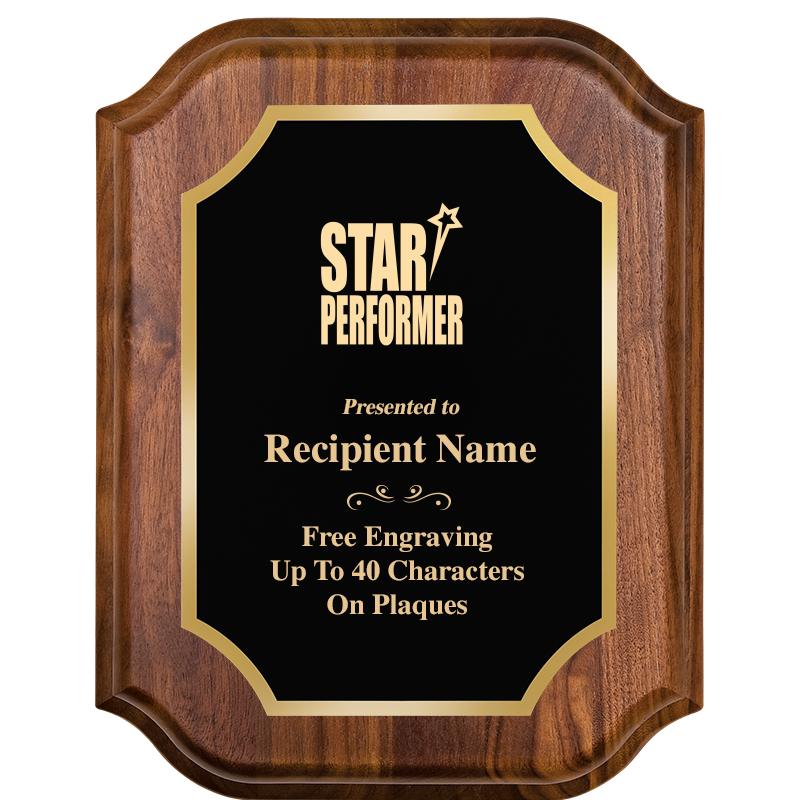 7" X 9" WALNUT LIFETIME PLQ