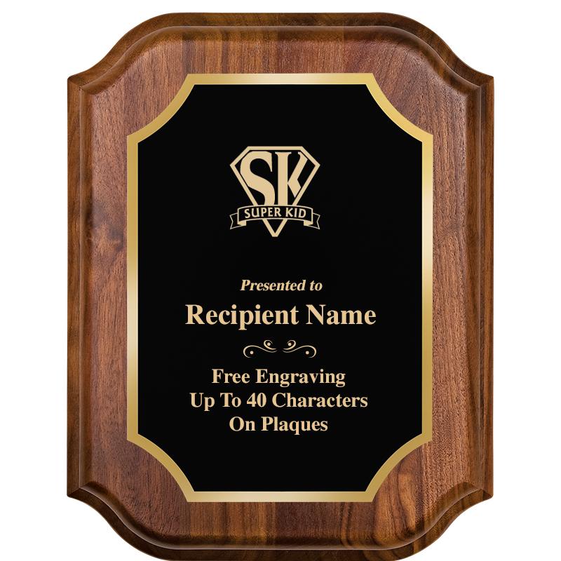 7" X 9" WALNUT LIFETIME PLQ