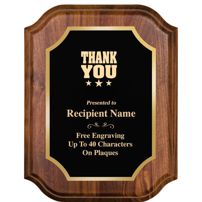 7" X 9" WALNUT LIFETIME PLQ